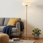 71" Brushed Led Torchiere Floor Lamp With White Empire Shade New. Price: $165.21.
