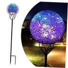 Solar Outdoor Garden Lights Decorative - Mosaic Stakes Gazing Ball New. Price: $41.27.