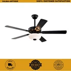 Edvivi 52 Matte Black 5-BLADE Led Ceiling Fan 6-SPEED Light Kit Remote New. Price: $75.99.