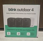 Blink Outdoor 4 Wireless Smart Security 3 Cameras, 2 Year Battery Life, 1080P New. Price: $79.99.
