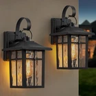Lawyettle 2 Pack Dusk To Dawn Outdoor Wall Lights, Ripple Glass, Black New. Price: $112.49.