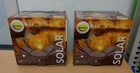 Of 2 Huaxu Crackle Globe Glass Lotus Outdoor Garden Led Solar Lights Used. Price: $59.99.