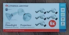 Lithonia Lighting Pack 6 - Ofth Double Wide Commercial Flood Lights Open. Price: $40.00.