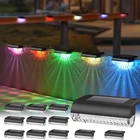 Herzila 12 Solar Deck Lights Outdoor Rgb Led Pack, Color Changing New. Price: $33.90.