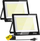 500W Led Flood Lights Outdoor With 10FT Power Cord, 20.47IN 60000LM 5000K St New. Price: $216.12.