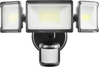 75W Outdoor Security Lights With Motion Sensor, 3 Heads, 7500LM IP65 New. Price: $54.46.