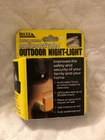 Maxsa Innovations 40342 Battery-powered Motion-activated Outdoor Night Light Blk New. Price: $19.95.