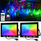 100W Rgb Led Flood Light 2 Pack, Smart Bluetooth, 16M Colors, IP66 Waterproof New. Price: $115.99.