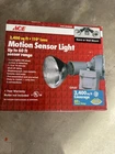 Ace Motion Sensor 3400 Sq 60FT Range Outdoor Floodlight Gray New Open. Price: $30.00.