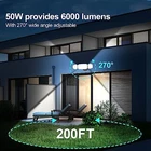 Cinoton 50W Led Outdoor Security Flood Lights 3 Adjustable Heads 6000LM - Black Used. Price: $36.79.
