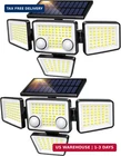 Lywalt Solar Outdoor - 3000LM 188 Led Motion Sensor Lights, 4 Hea New. Price: $51.45.