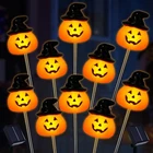 Halloween Pumpkin Stake Lights, Set Of 10 Solar Hat New. Price: $45.16.
