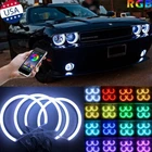 Rgb Phone Control Halo Ring Headlight Led Angel Eye For Dodge Challenger 2008-14 New. Price: $70.99.