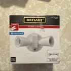 Nib Security Flood Lights( 4)DEFIANT Dusk To Dawn Activated Wired Outdoor 2-HEAD Open. Price: $40.00.