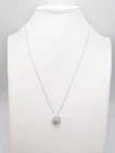 Designer $2400 1CT SI1 Diamond Halo Cluster 14K White Gold 18" Necklace Pre-owned. Price: $650.00.