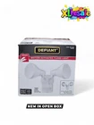 Defiant Par 180-DEGREE White Motion Activated Wired 2-HEAD Security Flood Light Open. Price: $24.90.