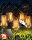 Pesken Solar Patio Lights 54FT 15 ST38 Led Bulbs Remote New. Price: $44.99.