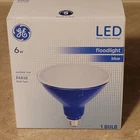 Ge Led Floodlight Blue PAR38 6W Medium Base New. Price: $7.95.