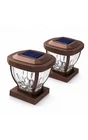 2-PACK Home Zone Solar Post Cap Lights Decorative Glass Led Outdoor 4X4 Bronze New. Price: $29.99.