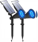 T-sunus Blue Solar Spotlights, IP65 Waterproof 4 Led New. Price: $49.30.