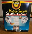 Nos Heath Zenith Dualbrite Motion Sensor Security Light SL-5318-WH-A Open. Price: $21.99.