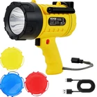 Rechargeable Spotlight Flashlight, 1000,000 Lumens, IP67 Waterproof Handheld Led New. Price: $56.49.