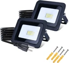 20W 2PACK Led Flood Light, White Work With Plug, IP68 Rainproof Outdoo New. Price: $34.99.