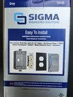 Sigma Engineered Solutions Gray Weatherproof Box, Cover & Duplex Receptacle Kit New. Price: $14.98.