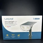 Linkind Solar Spot Lights Outdoor, IP67 Waterproof, 4 Pc, Multicolor, Open Box. Price: $37.46.