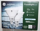 Ge Outdoor 90W Equiv 15W Led Flood Bulbs PAR38 Medium Base Wet Daylight 2-PACK New. Price: $8.95.