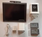 Ring Spotlight Plus Camera + Solar Panel, Dual Charging Station (2X Battery) Used. Price: $105.99.