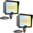 55W Led Flood Light 3CCT (3000K/4000K/5000K), 7700LM Dusk-to-dawn Photocell Outd New. Price: $60.36.