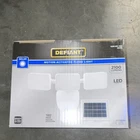 Defiant Solar Motion Activated Led Flood Light 2100 Lumens White New. Price: $40.00.