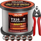 Stainless Steel Cable For Railing - 500FT 1/8" T316 Wire Rope Deck New. Price: $112.86.