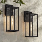 John Timberland Titan 17" Mystic Black Outdoor Wall Lights Set Of 2 New. Price: $158.95.