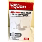 Hyper Tough 600-LUMEN Dual-head Led Security Light Motion Sensor White Frosted New. Price: $17.97.