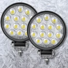 Zmoon Led Round Light Bar 2PCS 4.5" 140W 14000LM Flood Pod Off Road Fog... New. Price: $32.69.