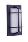 Craftmade Outdoor Small Rectangular Bulkhead, Text Black/frost ZA6102-TB Open. Price: $99.99.