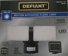 Defiant 180 Black Motion Sensor Solar Powered 2-HEAD Led Security Flood Light New. Price: $37.05.