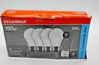 Sylvania 78103 Led A19 Bulb 100W Equivalent Daylight 1500LM 4 Pack Unit Open. Price: $17.99.