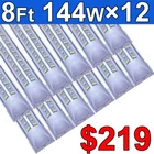 12/25 Pack T8 Ft Led Shop Light Fixture 144W Foot Tube Bulbs 6500K New. Price: $219.99.