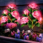 Anordsem Solar Garden Lights Outdoor: 10 Waterproof Fabric Roses 2 Pack - Pin... New. Price: $24.46.