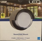 Feit Electric S5RWM/850/DD/BZ 8W 560 Lu Bronze Dusk Dawn Round Led Wall Light Open. Price: $36.00.