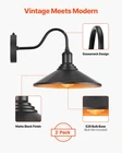 Outdoor Barn Light, 11.5 In Diameter, 2-PACK Farmhouse Gooseneck Fixture, New. Price: $70.31.
