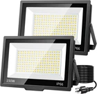 150W Led Flood Light Outdoor, 18000LM Brighter Work With 10FT Us Plug, IP6 New. Price: $73.58.