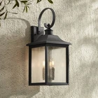 Moray Bay Mission Outdoor Wall Fixture Black Lantern 3-LIGHT 24" Exterior New. Price: $239.99.