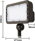Cea 100W Outdoor Flood Light, 5CCT 3000K/3500K/4000K/5000K/6500K Selectable IP65 Used. Price: $59.00.