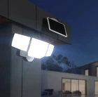 Lutec 3-HEAD Solar Motion Activated Outdoor Led Flood Security Light 3000 Lumens Open. Price: $24.99.