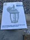 Maxxima Outdoor Wall Light Led Water Glass Dusk Dawn Photocell Sensor White New Open. Price: $39.99.