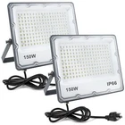 150W Led Flood Lights Plug In, Outdoor Security Fixtures 6500K 15000LM... New. Price: $81.89.